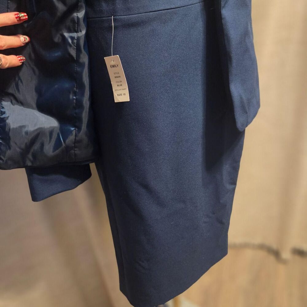 Women's Blue Blazer and Pencil Skirt Suit